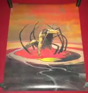 Frank Frazetta Spider and Man Litho 18x23 Fantasy 1979 Fairfax Prints Vintage