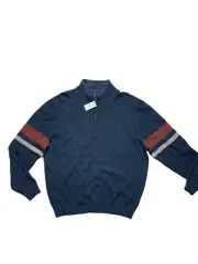 NEW Eddie Bauer mens size XL Lambswool Sweater 1/4 zip charcoal gray f19