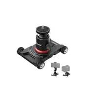 4 Wheeled Camera Slider Dolly with Ball Head & Phone Clamp 360o Panorama Skater