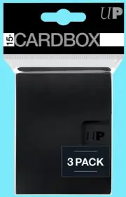 Ultra Pro Black 15+ Deck Box 3-Pack Cube Draft Packs Card Storage ccg tcg case