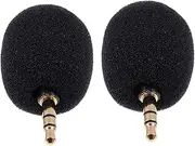 ERINGOGO 2pcs Wireless Phone Mic Mini Home Microphone Multi-purpose Recording Portable for Travel Black