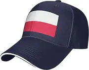 [SSIULUS] Polish Flag Casquette Cap Hats,Trucker,Baseball Cap with Snapback,Perfect for Summer,Golf