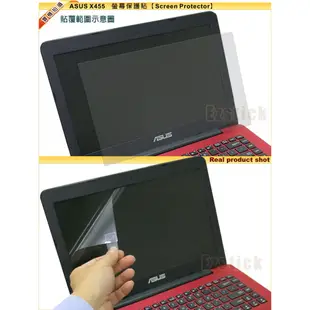 【EZstick】ASUS X455 X455LD X455LF 靜電式筆電LCD液晶螢幕貼 (鏡面防汙)