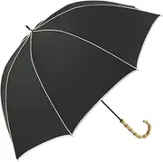 ビコーズ(because) Because B-958681 Long Umbrella, PU Piping, Large, Black