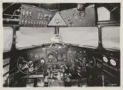 Interior of cockpit of KLM Douglas DC-3 193-? AVIATION OLD PHOTO