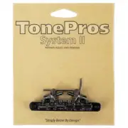TonePros ABR1 Nashville Replacement Tune-O-Matic Bridge Black NVR2-G