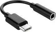 EZONEDEAL USB Type C to 3.5mm Female USB C to Aux Audio Dongle Cable Cord Compatible with Samsung S22 S21 S20 S20+ Ultra Note 10 20 Ultra, Google 5 4 3 2 XL-Black