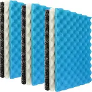 LTWHOME Fish Pond Foam Filter Sponge Set 430mm X 280mm 3 Grade Media (Pack of 3 Sets)
