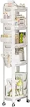 Utility Cart with Wheels,Seasoning Storage Shelf Multi-Tier | Rolling Organizer Cart Movable Kitchen Seasoning Carrier for Retail Store
