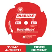 7-1/4In. X 4-Teeth Hardieblade Saw Blade for Fiber Cement