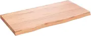 Work Bench Top, Multi-Purpose Table Top, Solid Wood Countertop, Garage Workbench Table Top, Tool Station Organization Table Top, Light Brown 80x40x4 cm Treated Solid Wood Oak