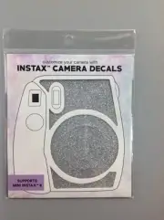 Silver Glitter Decals for Fuji instax Mini 8 Camera Decals sticker Customize
