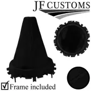 BLACK STITCH SUEDE GEAR BOOT+PLASTIC FRAME FOR BMW MINI R50 R53 01-06 (for: Mini)