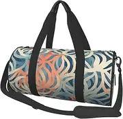Travel Duffel Bag Foldable Weekender Overnight Bag Coral coloured patterns Sports Tote Gym Bag Large Capacity Lightweight Carry On Luggage Bag for Men Women, Black, One Size