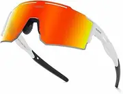 Polarized Cycling Sunglasses Double Wide Polarized Mirrored for Running Golf Fishing Hiking Baseball Running Glasses for Cycling Men Women (KD-C2)