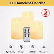 3PCS LED Flameless Flickering Tea Light Tealight Candle Wedding Party Decoration