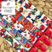 Dummy Clip - Pacifier Chain - Soother Holder - Binky Band - Dummie - Mario