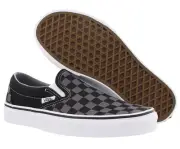 Vans U Classic Slip-On Unisex Shoes Size 4.5, Color: Black/Pewter Checkerboard