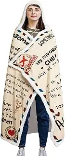 Blanket for Mom | Blessed Mother Blanket,Soft Envelope Design Hooded Flannel Comforter Machine Washable for Women Lazy Air Conditioner Home Decor Spa Day