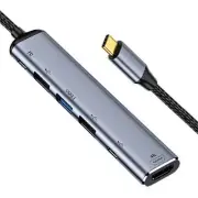 NFHK USB-C Type C to HDMI VGA with Female 100W PD Power Port Audio 3.5MM USB 3.0