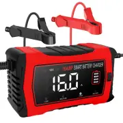 16A 24V/12V/6V Portable Car Battery Charger Smart for LiFePO4 Lithium Lead-Acid