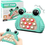 ZCOINS Pop Game Sensory Fidget Toys, Quick Push Light-Up Popping Squeeze Stress Toys, Handheld Electronic Push Pop Stress Puzzle Game for Kids and Adults Gift Party Fillers