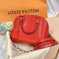 在飛比找PopChill優惠-[二手] Louis Vuitton LV 紅色 EPI水波