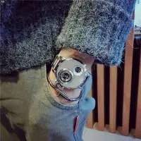 在飛比找蝦皮購物優惠-陳冠希bigbang同款大表盤手錶男士超大歐美創意雙時間鋼帶