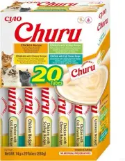 Churu by INABA Cat Treat - Chicken Variety Box - 1 Pack 20 x 14g total Soft