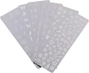 MERRYHAPY 6pcs Nail Stamping Plates for Xmas Nail Art DIY Stencils for Manicure for Beginners Professionals Create Designs