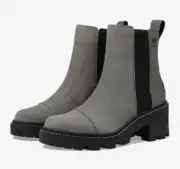 Sorel Joan Now Chelsea Women's Casual Boots, Quarry/Black, W7.5 NEW IN BOX
