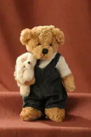Heartfelt Plush Teddy Bear Kevin w/Pet 8 inches #J541 CLOSING