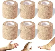 Self Adhesive Bandage Wrap, Self Adhering Bandage Wrap, Vet Wrap For Dogs, Self Adherent Cohesive Wrap Bandages For Sports, Athletic, First Aid, Wrist, Ankle, 6 Pack, 2 inch