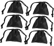 [FOMIYES] 6pcs PU Packaging Bag Drawstring Storage Pouches for Jewelry Cosmetics and Items Versatile Easy to Clean Durable and Reusable Storage