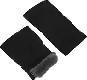 IWOWHERO 1 Pair Leggings Warm Pads Kneepads Muscle Joint Warmers Support Sports Pads Warmers Pads for Women Wraps Brace Warmer Cotton Black
