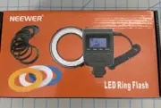 Neewer RF-550D Macro LED Ring Flash w/ LCD Display Screen Adapter Rings NEW