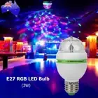 E27 3W RGB LED Bulb Crystal Magic Ball Stage Light Auto Rotating Projector