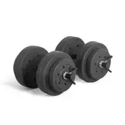 Barbell 40-Pound Adjustable Cement Dumbbell Set – Versatile Vinyl Coated Weights