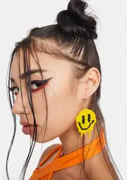 Dripping Smiley Face Drop Earrings