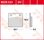 TRW Lucas Sintered lining MCB533SV