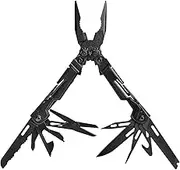 SOG PowerPint Mini Multi-Tool-Utility Tool with Compound Leverage Smooth Open, 18 Lightweight Specialty Tools, Stainless Steel Blade-Black (PP1002-CP)