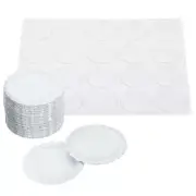 20Set 1" Flat Decorative Bottle Caps Craft Pendant with Clear Stickers White