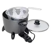 Electric Multi-Cooker Adjustable Thermostat Cool-Touch Handle Non-Stick Finish