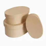 5pcs Oval Gift Boxes Paper Packaging Box Handcrafted Gift Storage Display Case