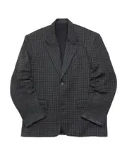 Balenciaga Checkered Tailored Knit Jacket 1,2 Gray