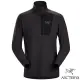 【ARCTERYX 始祖鳥】男 Rho LT Zip Neck 刷毛內層套頭衫.保暖中層衣.排汗衣(225g) 非Mammut/ X000005253-27589 黑