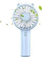 Cute Handheld Fan - Handheld Fan Portable - Rechargeable Personal Fan, USB Rechargeable Personal Fan, Portable Handheld Fan for Home, Travel