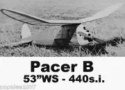 Model Airplane Plans (FF): Old Timer PACER B - 44" for .29 Engine by Sal Taibi