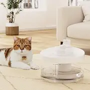 PaWz Smart Pet Water Fountain 2.2L for Cats Dogs, LED Automatic Cat Drinking Fountain Quiet Pump and Dry-Run Protection, Adjust Water Flow, Wireless Sensor, Fresh Circulating Water Filtration System
