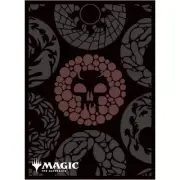 MTG Card Sleeves MANA MINIMALIST Black Mana (Pattern) (80 Sleeves) (MTGS-294)